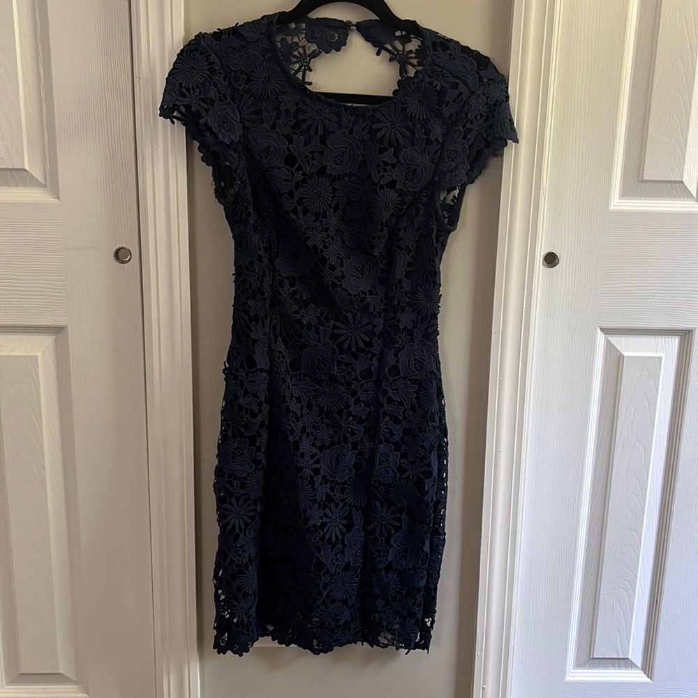 crochet open back dress
